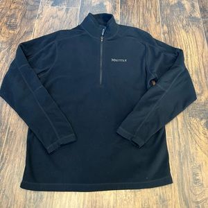 Marmot Mane Black Fleece pullover with Half zip size M